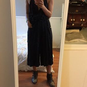 Anthropologie Elevenses Cropped Jumpsuit